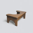 Natural Color Toilet Wooden Squatting Stool for Bathroom - Image 9