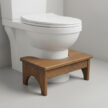 Natural Color Toilet Wooden Squatting Stool for Bathroom - Image 2