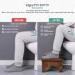 Natural Color Toilet Wooden Squatting Stool for Bathroom - Image 3