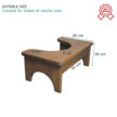 Natural Color Toilet Wooden Squatting Stool for Bathroom - Image 2