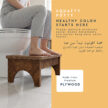 Natural Wood Squatty Potty | Premium Plywood Toilet Stool - Image 3
