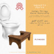 Natural Color Toilet Wooden Squatting Stool for Bathroom - Image 6