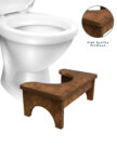 Natural Color Toilet Wooden Squatting Stool for Bathroom - Image 3