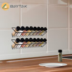 2 Steel Spice Rack With Plastic Bottles