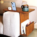 Wood Sofa Arm Tray Left Hand Side 27 cm