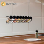 Steel Spice Rack With Plastic Bottles