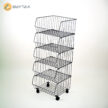 5-layer Floor Multipurpose Storage Basket Steel Rack Organizer - Image 2