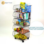 5-layer Floor Multipurpose Storage Basket Steel Rack Organizer