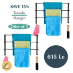 3 Layers Towel Hanger With Hooks Offer Of 2