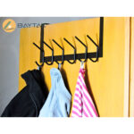 Black Steel Door Hooks Clothing Hanger