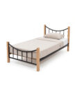 Zan Wood & Steel Arc Single Bed Frame