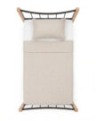Zan Wood & Steel Arc Single Bed Frame - Image 8