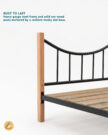 Zan Wood & Steel Arc Single Bed Frame - Image 6