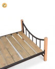 Zan Wood & Steel Arc Single Bed Frame - Image 7