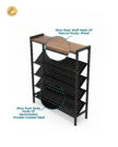 4-Tier Metal Shoe Rack Organizer with Wood Top & Adjustable Feet - Image 5